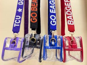 Beaded Purse <b>Strap</b> <b>Bag</b> <b>Strap</b> Sorority Gameday <b>Strap</b> Customized <b>Strap</b> with Detachable Hooks - Product Image 5