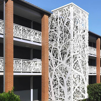 Panneaux de façade en aluminium Alucobond perforés, colorés PVD, modernes, pour la décoration extérieure de villas, hôpitaux, gymnases