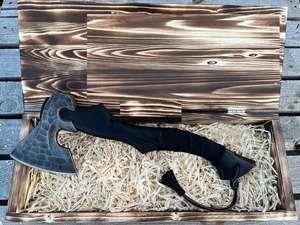 Wholesale Customized Bulk Orders OEM ODM Service Handmade High Carbon Steel <b>Viking</b> <b>Axe</b> Damascus Steel <b>Axe</b> Head Wooden Hunting - Product Image 4