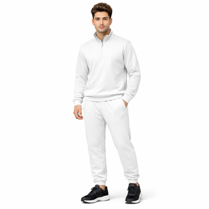 Mens Premium Quarter Zip Fleece Tracksuit Set Slim Fit Winter Jogging <b>Suit</b> new arrival 2026 Gym & Running Set Casual Streetwear - Product Image 4