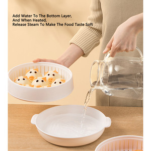 หม้อนึ่งพลาสติกขนาดใหญ่ COOKER KING เป็นมิตรกับสิ่งแวดล้อม สำหรับอุ่นอาหารในไมโครเวฟ  รับทำโลโก้ตามสั่ง สำหรับครัวเรือน - Product Image 2