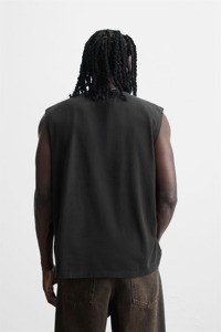 Acheter en gros Personnalisable Hommes Crop Débardeur Gilet Casual Respirant Séchage Rapide Soie Sérigraphié Soleil délavé à l'acide débardeur - Product Image 2