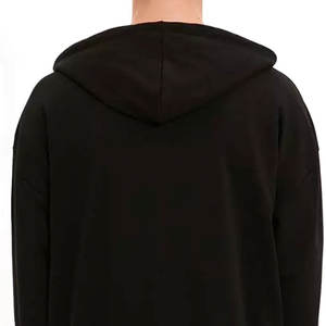 Sudaderas con capucha con cremallera de gran tamaño para hombre de lana gruesa con dobladillos elásticos y diseño de cuello alto Sudadera con capucha con cremallera de gran tamaño para hombre - Product Image 6