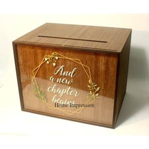 Material de alta calidad estándar hecho de madera acrílico grabado láser diseñador festivo y fiesta caja de regalo de boda suministros de la India - Product Image 3