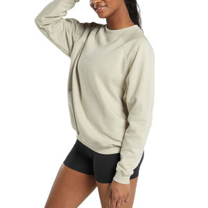 Pull-over surdimensionné en polaire avec logo personnalisé de haute qualité Sweat-shirt col rond pour femme Streetwear Sweat-shirt pour femme avec logo personnalisé - Product Image 4