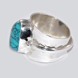 Tendencia Boho estilo rodio plateado verde turquesa mujer 925 anillo de plata esterlina perfecto regalo de boda y fiesta - Product Image 5