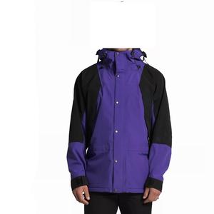 Veste de pluie Hydro Shield pour hommes, bandes réfléchissantes, visibilité, veste Aqua Guard Street à capuche, coupe ample, nylon et polyester enduits OEM - Product Image 6