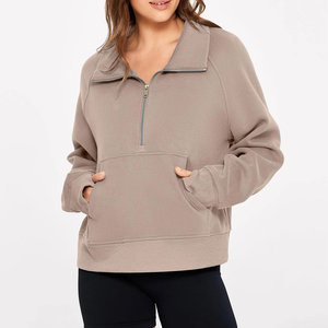 Sudadera de mujer, fabricante de ropa deportiva, sudaderas con capucha para mujer, sudadera con media cremallera, sudaderas con capucha transpirables informales para mujer - Product Image 1