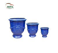 Pot Bunga Keramik Klasik Berkualitas Tinggi dengan Lapisan Glaze, Pilihan Logo Kustom untuk Penggunaan di Rumah, Taman, Lantai, Pusat Perbelanjaan, dan Pembibitan