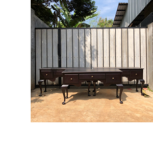 Hot Sale Console <b>Table</b> with Dark Brown Solid Mahogany Wood Minimalist Design for Living Room Use - Product Image 4