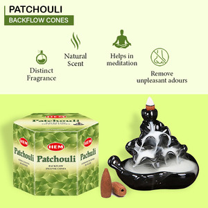 Cônes anti-retour HEM Patchouli (paquet de 12 boîtes) - Product Image 3