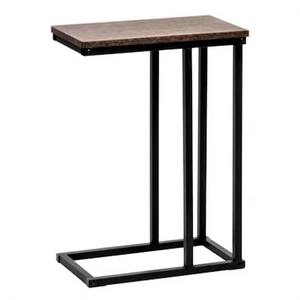 Table basse moderne en forme de C, petite, en fer industriel avec finition thermolaquée, meuble de salon pour canapé et table d'appoint de lit - Product Image 4