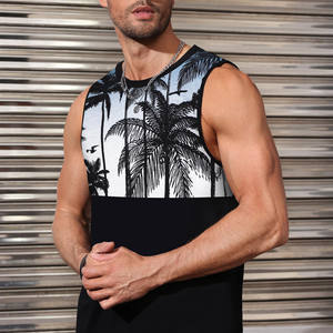 Diseños personalizados opcionales, colores o impresión de logotipo para pedidos a granel, camiseta sin mangas, logotipo personalizado de lujo, cuello redondo, parte superior en blanco de gran tamaño - Product Image 5