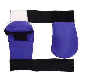 Guantes protectores de Karate azul con protección de pulgar para Artes Marciales Taekwondo entrenamiento lucha acolchada seguridad Karate mitones - Product Image 2