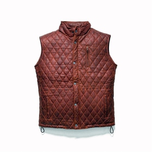 Men Genuine Leather Biker Quilted <b>Vest</b> Made For Riders - Product Image 6