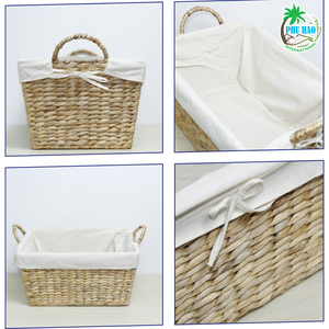 PRODUIT VENTE CHAUDE Panier polyvalent en jacinthe d'eau pour accessoires de cuisine et rangement à domicile - Product Image 6