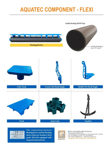 Jaula flotante para peces AQT HDPE Tipo flexible 6x6m 10 agujeros/unidad para piscicultura - Product Image 2