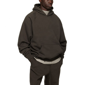 Sweats à capuche pour hommes en coton unisexe avec logo personnalisé imprimé broderie épaisse de luxe hiver survêtement lourd en vrac teint en plaine - Product Image 1