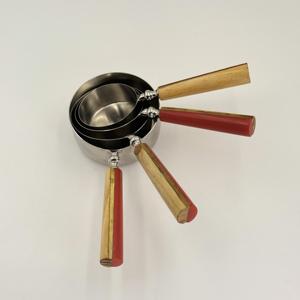 202 Stainless Steel Measuring Cups Creative <b>Resin</b> & Wood Handle for Measuring Coffee Tea Milk Powder Measuring - Product Image 3