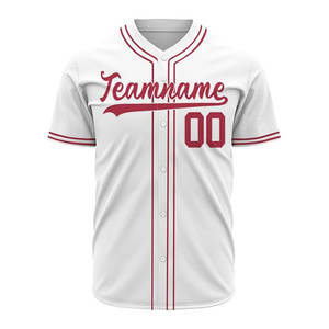 Camiseta de Béisbol de Alta Calidad 2026 para Hombre y Mujer, Liga de Béisbol, Cosida, Talla Personalizada, Transpirable, Cuello en V, Impresión Personalizada 100% - Product Image 6