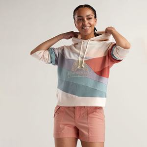 Sweat-shirts à capuche personnalisés pour femmes, 100 % coton molletonné, anti-plis, manches longues, coupe classique, vente en gros - Product Image 4