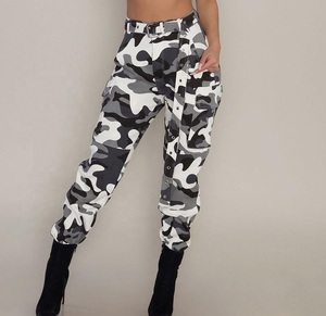 Pantalones de chándal de camuflaje para mujer, pantalón de chándal con logotipo personalizado, color negro, Popular, venta al por mayor - Product Image 6