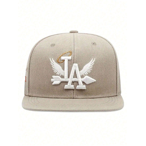 New Top Dealds Classic <b>LA</b> Wings Flat Brim <b>Baseball</b> <b>Caps</b> Embroidered Palm Patch Custom Hip Hop Snapback 100% Cotton Common Fabric - Product Image 2