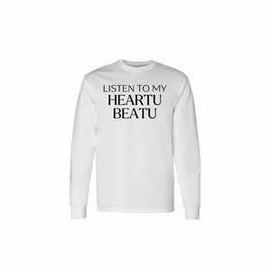 Camiseta de Manga Larga Changbin Meme Karaoke con Frase 'Escucha el Latido de mi Corazón' para Promociones - Product Image 3