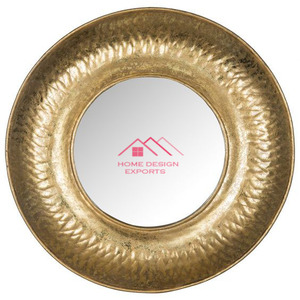 Decoración de pared para el hogar, arte colgante, marco de Metal, espejo de cristal, cuentas redondas contemporáneas - Product Image 3