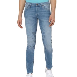 2026 Wholesale Custom Hot Men's Straight-leg <b>Jeans</b> Plain Breathable Vintage Mid Waist Embroidery High Quality Casual <b>Jeans</b> - Product Image 1