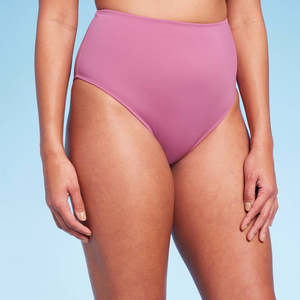 Shade & Shore Bikini da Donna a Vita Alta, Slip Rosa Taglie XL e XXL, Reggiseno Push-up, Set 3 Pezzi in Spandex/Nylon - Product Image 1