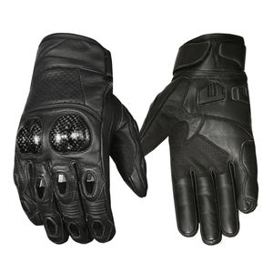 Gants de moto en cuir perforé à doigts complets, noir et blanc, neufs, en gros, pour la course automobile, pour hommes - Product Image 6
