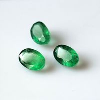 Esmeralda Natural de Zambia, Talla Ovalada Excelente Facetada, Piedra Preciosa Suelta de 6x4 mm, Piedras de Esmeralda Talladas para Joyería al por Mayor