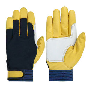 Gants de conduite de sécurité de travail en cuir de grain de mouton réfléchissants Construction industrielle Assemblage de protection personnel Gants de conducteur - Product Image 2