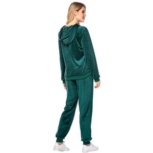 Vente en Gros Meilleur Fournisseur Vêtements de Jogging Taille Adulte Femmes Survêtement Confortable à Manches Longues Séchage Rapide Femmes Fermeture Éclair Survêtement en Velours - Product Image 6