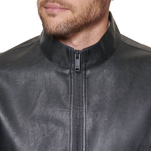 Veste en cuir véritable pour homme automne-hiver - Meilleure qualité, imperméable, respirante et coupe-vent avec impression de logo personnalisée - Product Image 6