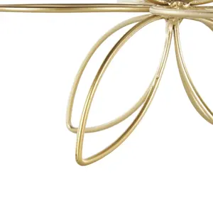 Sculpture décorative florale faite à la main en métal cosmopolite or géométrique sculpture polie moderne de table ornement Art moderne - Product Image 5