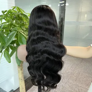 BMF grosir 13x4 Wig renda hd transparan untuk wanita hitam Amerika dalam 13x6 hd Wig Frontal renda 40 inci Wig penuh Ha manusia mentah