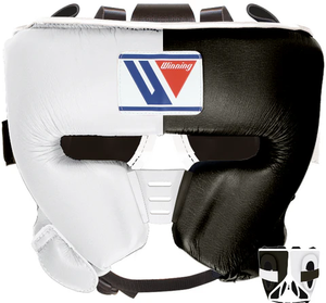 Casco de Boxeo Winning Headgear WJapan, Hecho a Medida, Superventas, de Alta Calidad, en Cuero PU con Diseño de Cara, Inspirado en Cuero Vacuno - Product Image 1