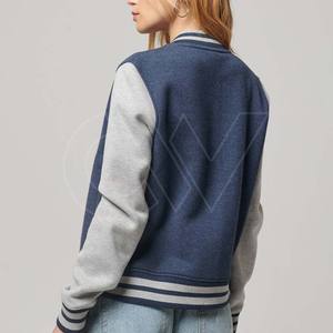 Women's Comfortable Long Street Wear Varsity <b>Jacket</b> for Adults Winter Collection with Cotton Filling Fabric Material - Product Image 3