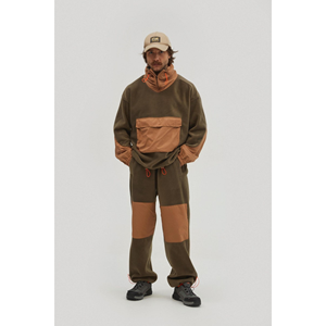 Survêtements 2 pièces en polaire de poids moyen de couleur assortie survêtements et survêtements de jogging logo personnalisé couleur unie coupe régulière pour hommes - Product Image 1