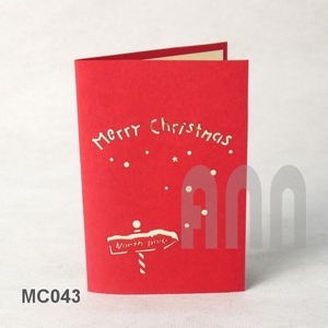 ANN HANDICRAFT Tarjetas de Felicitación Hechas a Mano en Vietnam, Diseño 3D Personalizado de Santa Pesca, Estilo Pop-Up, 4 Colores, Corte Láser, Acabado Mate y Barnizado - Product Image 2