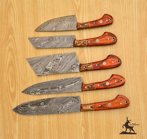 Juego de cuchillos de chef de acero de Damasco personalizable para cocina, regalo de Navidad y Pascua para novia, novio, padre, compatible con OEM - Product Image 2