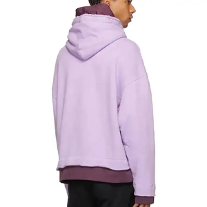 Sweat à capuche oversize à coupe ample, style personnalisé, nouveau style, 450 GSM, 100% coton molletonné, doublé, lavé, effet délavé, coupe courte pour homme - Product Image 4