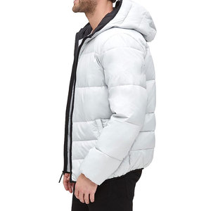 Blousons matelassés respirants écologiques pour l'hiver 2025, à capuche, décontractés, avec logo frontal personnalisable, marque privée - Product Image 3