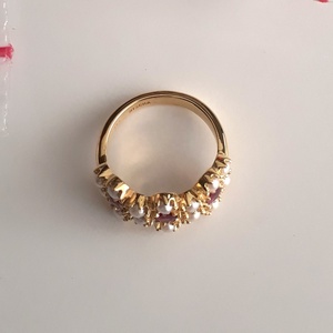 Trang Sức Đá Quý Mạ Vàng 3 Micron Mới Nhất Thiết Kế Nhẫn Bạc Ý 925 Nguyên Chất Giá Trị Tinh Khiết Với Đá Xanh Cho Nữ - Product Image 4