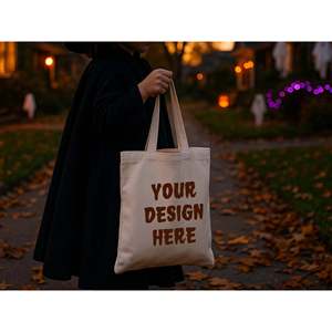 Bolsas de Tela de Algodón Personalizadas para Halloween, para Niños y Adultos, 100% Reciclables, de Gran Tamaño, Marca PriGlob Exim, Gujarat - Product Image 1