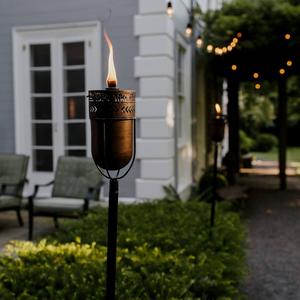 Torche Tiki en acier inoxydable directe d'usine indienne avec placage de cuivre pour la lumière de travail de jardin prix de gros bon marché - Product Image 4