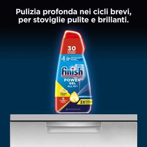 Finish Powergel Liquide Lave-Vaisselle, Multi-Action, Puissance Dégraissante, Citron, 360 Lavages, 12 Paquets de 30 Lavages - Product Image 6