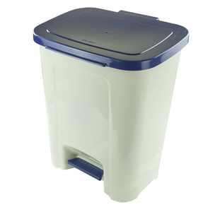 Cubo de basura de plástico para cocina, cubo de basura rectangular de 25L con Pedal para interiores - Product Image 1